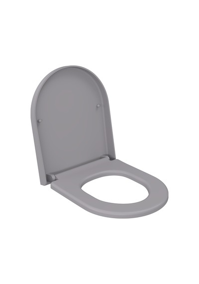 Bocchi Pure S Kısa Klozet Kapağı Mat Gri A0302-006 Beyaz