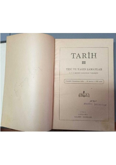 Tarih Iıı - Yeni Ve Yakın Zamanlar - 6 Renkli 3 Karakalem Tablo 19 Harita 195 Resim
