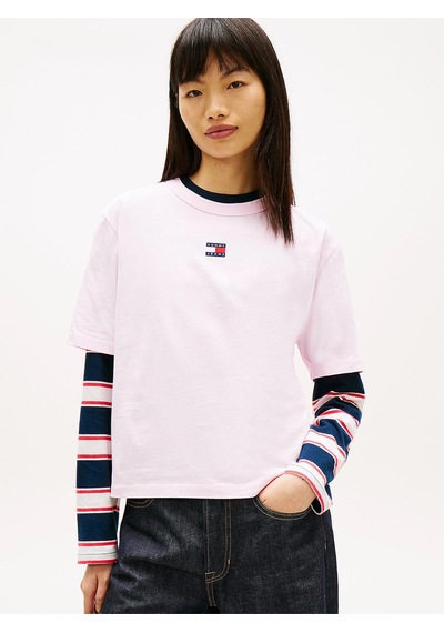 Tommy Hilfiger Tjw Kutulu Kesim Amblemli Kadın Pembe T-shirt Dw0dw22202tn9 Pembe