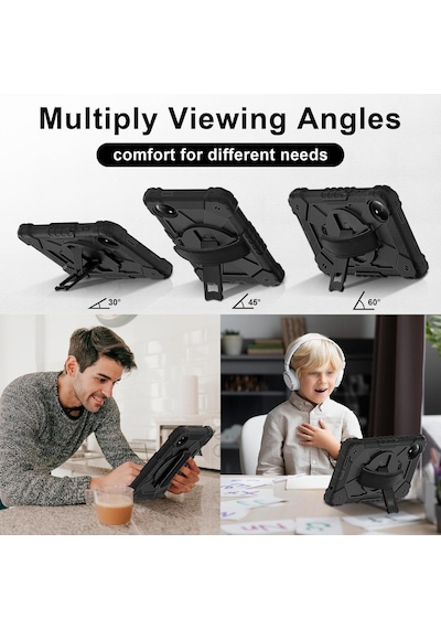 Xiaomi Redmi Pad Se 8.7inç Kılıf Defender Askılı Pars Case Fuji X510 X515 X710 X715 Kılıf