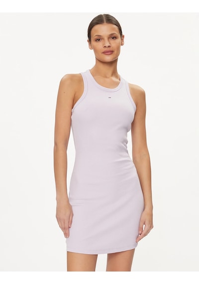 Tjw Essential Rib Tank Bodycon Elbise Lila