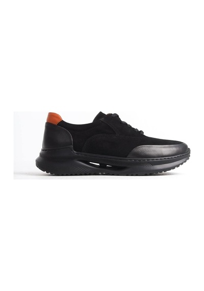Mubiano Hakiki Deri Mbkry301-s Erkek Siyah Sneaker & Spor Ayakkabı Siyah
