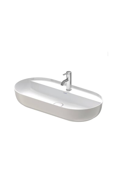 Duravit - Luv Duraceram Çanak Lavabo, 80 Cm, Beyaz-satin Mat Gri - 0380802300- Beyaz Satine Mat Gri