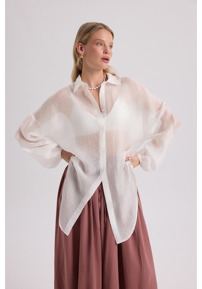 Mai Collection Mai Studios Co. Lyra Oversize Ekru Gömlek ekru