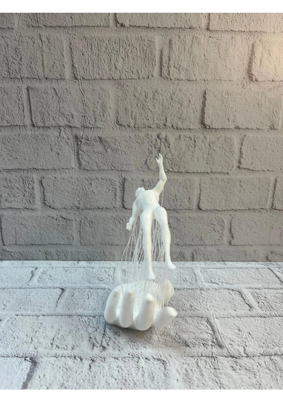 3d El İnsan Figürü Beyaz İskandinav Tarzı Dekoratif Obje