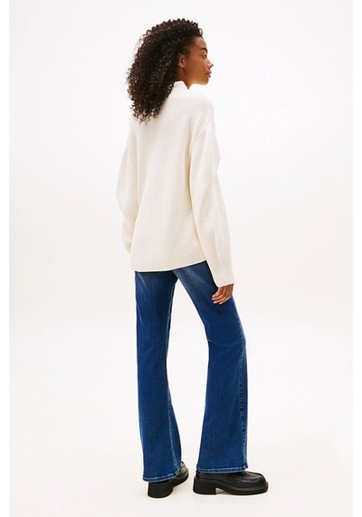 Tommy Jeans Kadın Triko-dw0dw21676 Beyaz