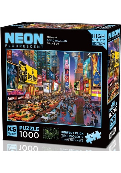 Ks Games 1000 Parça Metropol Neon Puzzle