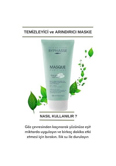 Byphasse Temizleyici Ve Arındırıcı Maske Karma Ve Yağlı Ciltler 150 ML