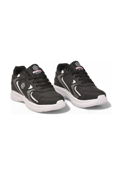 X-step Bağcıklı Hafif Rahat Siyah-beyaz Unisex Yürüyüş Ve Spor Ayakkabı Sneaker 2032 G Siyah - Beyaz