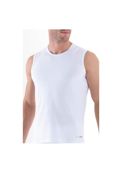 Blackspade 9234 Erkek Tender Cotton Sıfır Yaka Sıfır Kol Beyaz T-