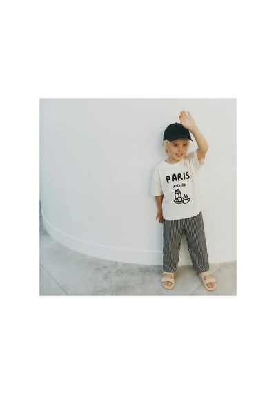 Poala Kids Unisex Paris Atelier Takım Siyah - Beyaz