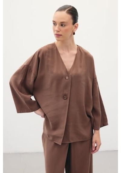 Düğmeli Kimono Stn139kce1847 Çok Renkli