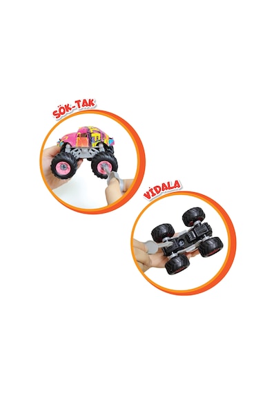 Monster Truck Sök Tak Grafitti Sürtmeli Master Araba Mor Mor