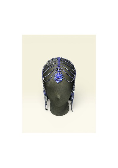 Taşlı Sallantılı Alınlıklı Saç Aksesuarı Gelin,kına,nişan,söz,after,bride,party Saks Mavisi - 871609800 Saks Mavisi