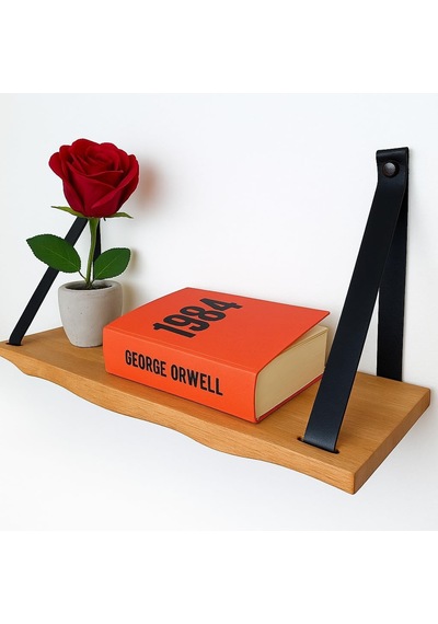 Duvar Rafı, Dekoratif Duvar Rafı, Masif Kayın Modern Duvar Rafı - 80 Cm Diğer