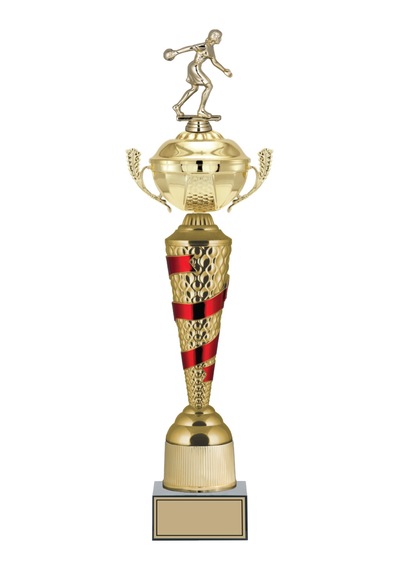 Odak Kupa - Figürlü Kupalar - Bowling Kadın Figürlü Kupalar Fg-078 A - 57 Cm Altın - Beyaz