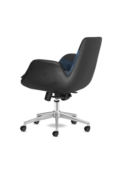 Tr Storm Ofis Sandalyesi Krom Ayaklı Ergonomik Çalışma Koltuğu Dayanıklı Kumaş Lacivert Genel