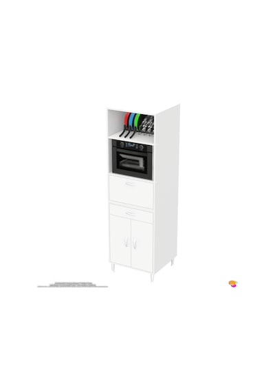 Modilayn Ennet: 60x194.6x48 Cm Fırın / Mikrodalga Dolabı 1 Çekmece, 3 Kapaklı. Mutfağınıza Yer Açın Beyaz Modilayn Ennet: 60x194.6x48 Cm Fırın / Mikrodalga Dolabı 1 Çekmece, 3 Kapaklı. Mutfağınıza Yer Açın Beyaz