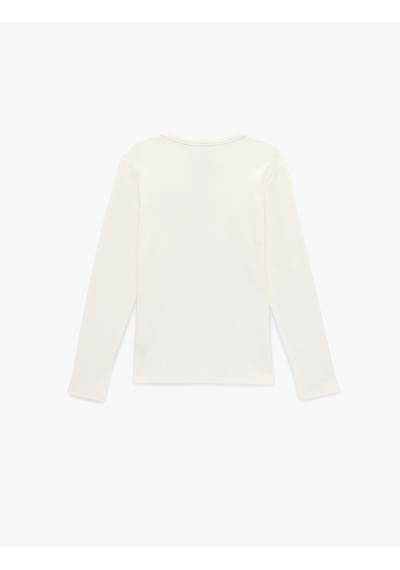 Koton Pamuklu Uzun Kollu Bisiklet Yaka Geyik İşleme Detaylı Örme Pijama Üstü Ekru 6wlm40007mk Ekru Koton Pamuklu Uzun Kollu Bisiklet Yaka Geyik İşleme Detaylı Örme Pijama Üstü Ekru 6wlm40007mk Ekru