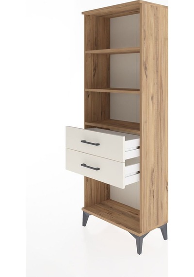 Arges Dolap 3 Raflı 2 Çekmeceli 60x30x163 Çam-aytaşı Atlas Çam
