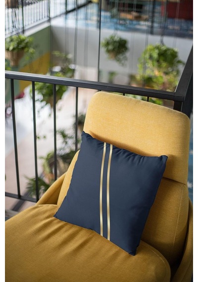 Lacivert Dekoratif Kırlent Yastık Kılıfı Gizli Fermuar Çift Taraflı Premium Kumaş 43x43cm Krl1004 Diğer