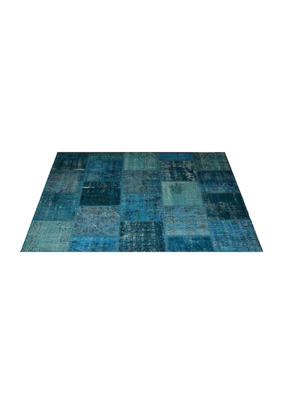 Patchwork El Dokuma Anadolu Halısı – Spring (424936175) Mavi