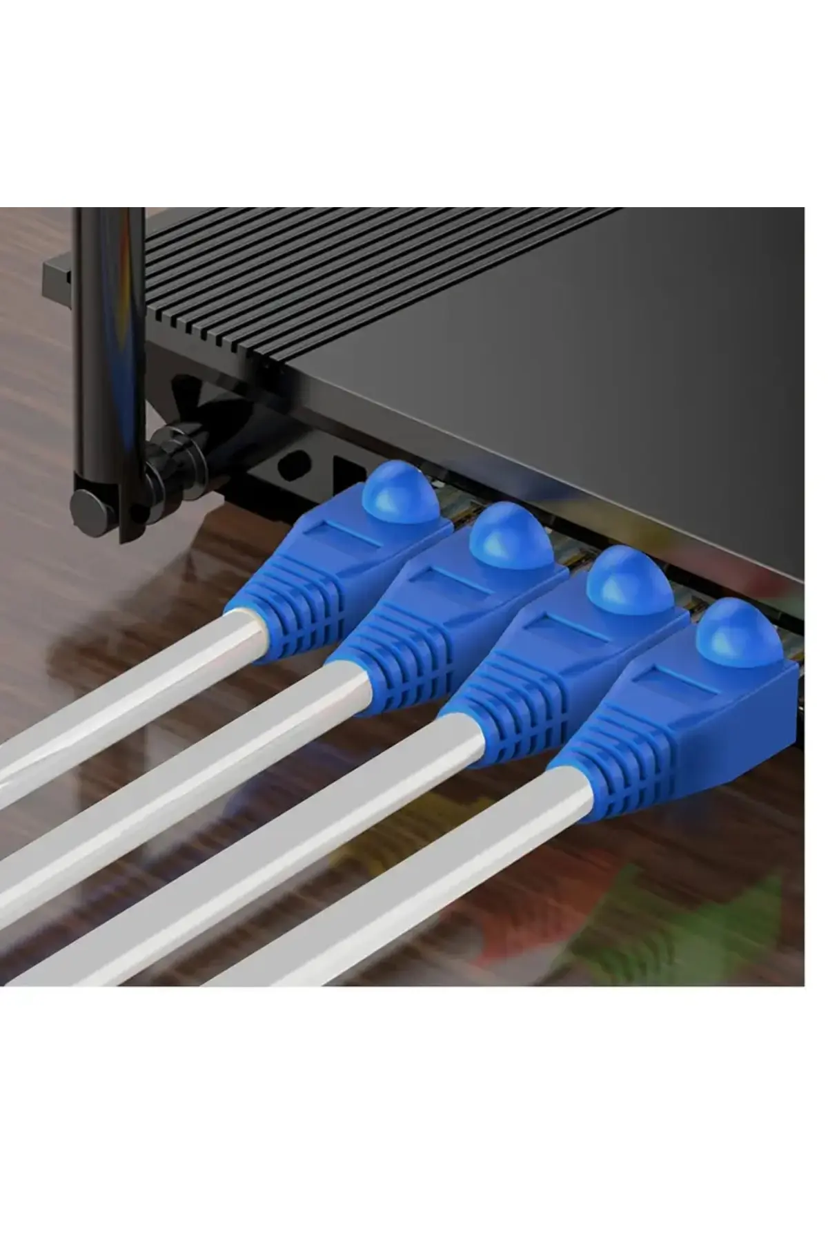 100'lü Paket Rj45 Cat6 Cat6e Cat5 Cat5e Ethernet Ağ Kablosu Koruma Cover Kılıfı Kablo Konektörü Mavi