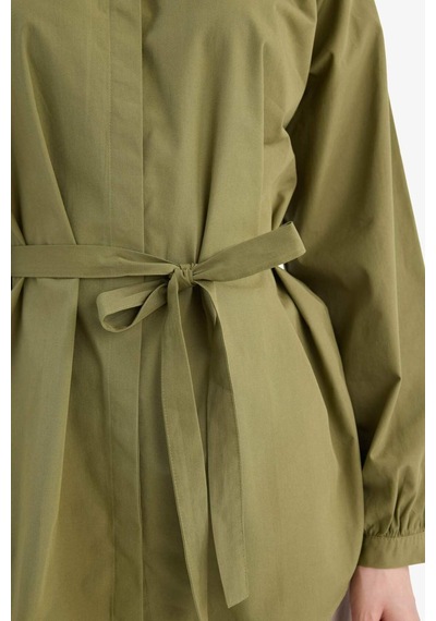 Defacto Relax Fıt Poplin Gömlek Tunik G7704ax26spkh21 Haki-kh21