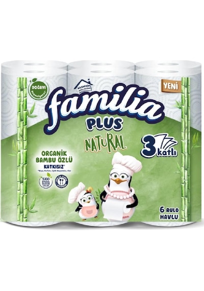 Familia Havlu Natural Plus 6 Rulo