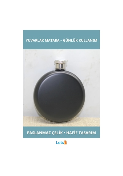 Dayanıklı Paslanmaz Çelik Yuvarlak Sızdırmaz Siyah Matara Çok Renkli