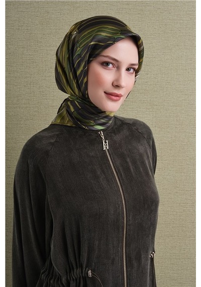 Armine Saf İpek Sura Eşarp 9616d 82 Petrol Yeşili