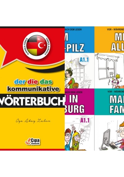 Çıpa Almanca A1Seviye Hikaye + Sözlük Seti Toplam 5 Kitap