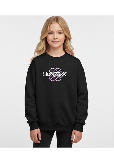 Kpop Kız Çocuk Sweatshirt St09652 Lacıvert