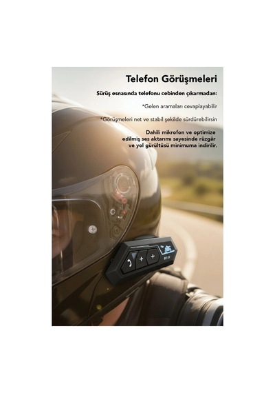 Bluetooth Mikrofonlu Kablosuz Kask İnterkom Kulaklık Rgb Led Işıklı 2 Yıl Garantili