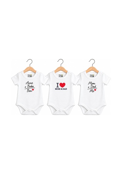 Babylimon Pamuklu Bebek Body - 3'lü Mom And Dad Set - Bebek Zıbın Badi - Yazılı Zıbın Beyaz - 936532795 Beyaz Babylimon Pamuklu Bebek Body - 3'lü Mom And Dad Set - Bebek Zıbın Badi - Yazılı Zıbın Beyaz - 936532795 Beyaz