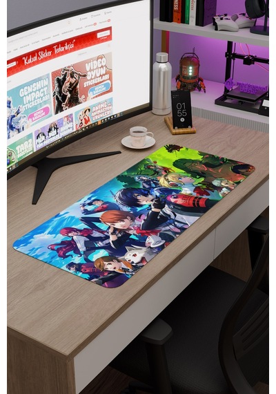 Persona 3 Kaymaz Dikişli Kauçuk Oyuncu Mousepad V1 - 70x30 Xl Gaming Mouse Pad Fare Altlığı
