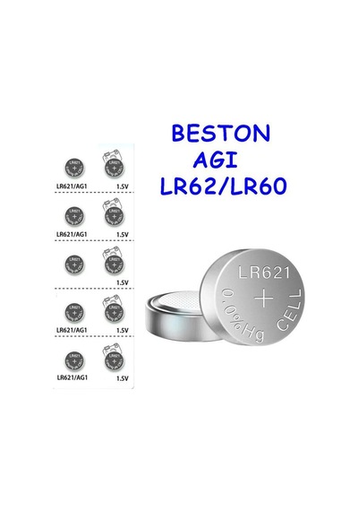 Beston Ag1 Lr621/ Lr60 1,5v Alkalin 10'lu Saat Pili - Düğme Pil