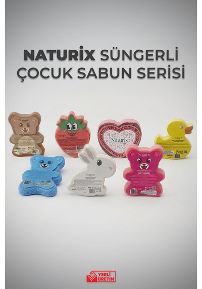 Çilek Şekilli Süngerli Çocuk Sabunu 130gr