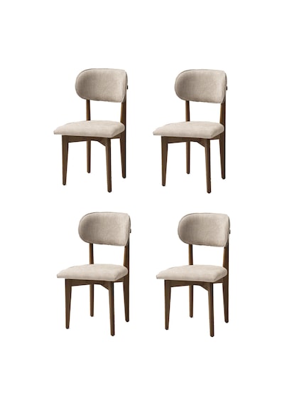 Nergis Sandalye Ahşap Gürgen 4 Lü Set Cafe,restaurant,mutfak,salon,yemek Odası Sandalyesi Ceviz