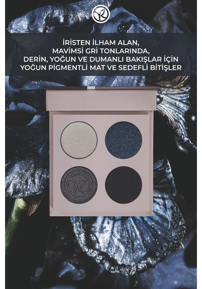 4 Lü Far Paleti Siyah İris, Yüksek Pigment, Gün Boyu Kalıcı Diğer