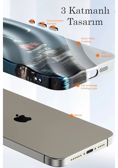 Cosmotex Newface Apple, Uyumlu iPhone 14 Pro Kılıf Crew Desenli Kapak - Çiçek
