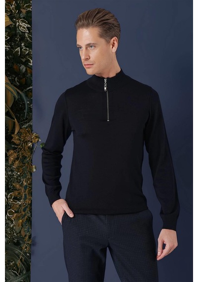 Efor Tr 861 Slim Fit Lacivert Klasik Triko Lacivert