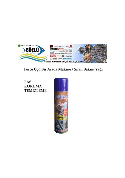 MAKİNA  SİLAH BAKIM YAĞI 3 LÜ KULLANIM FORCE EXTRA OIL