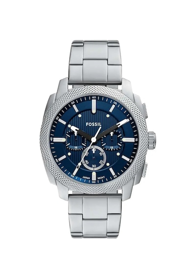Fossil Ffs6096 Quartz Çelik Gri Mavi Kadran 44 Mm Erkek Kol Saati Gri