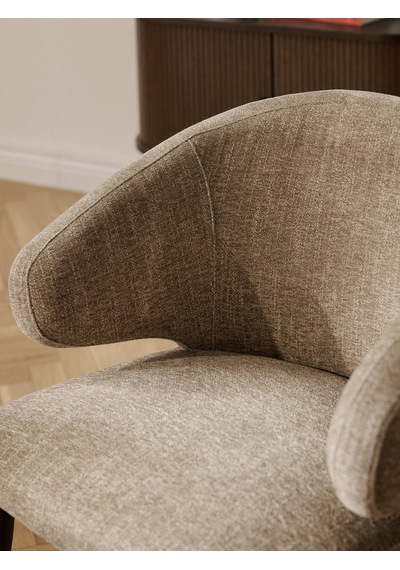 Celıa Bouclé Kollu Sandalye Midcentury Tarzında Şıklık Ve Konfor Yeşil - Siyah