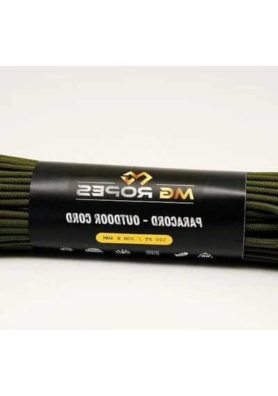 Haki Paracord İp, 30 Metre Uzunluk, 660 Lb Kapasite Açık Bej
