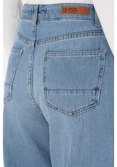 U.S. Polo Assn. Kadın Açık Mavi Loose Fit Jean Pantolon 50316568-DN0021