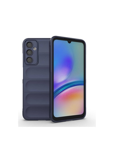 Galaxy A05s Kılıf Esnek Tpu Oyuklu Arka Yüzey Tasarımlı Zore Etnik Silikon Kapak Lacivert