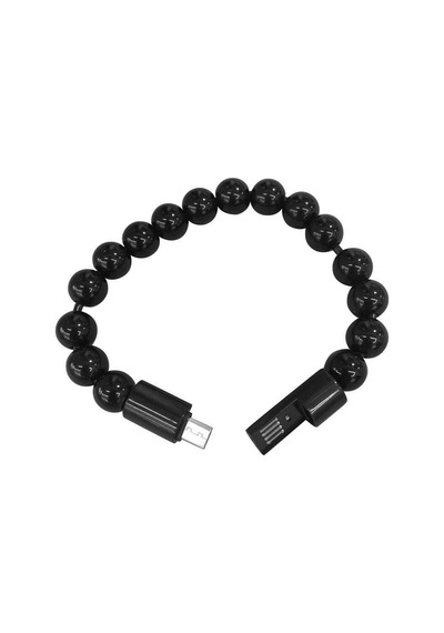 Siyah Bileklik Şarj Kablosu 22,5 Cm 15w Micro Usb
