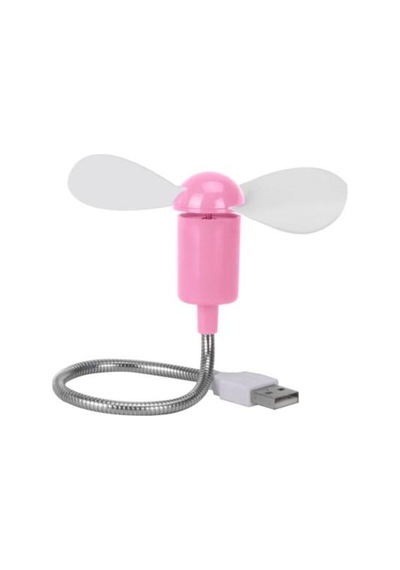 Esnek Mini Usb Vantilatör Serinletici Fan - Laptop Ve Powerbank Uyumlu Taşınabilir Sessiz Soğutucu Pembe